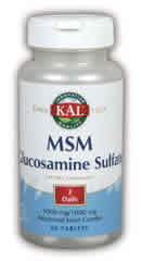 M.S.M. with Glucosamine Sulfate 60ct from Kal
