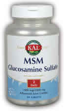 M.S.M. with Glucosamine Sulfate 90ct from Kal
