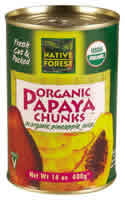 PAPAYA CHUNKS,OG Case of 6 / 14 OZ from Native Forest