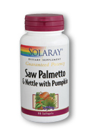 Solaray - Saw palmetto & nettle root with pumpkin 90ct 780mg