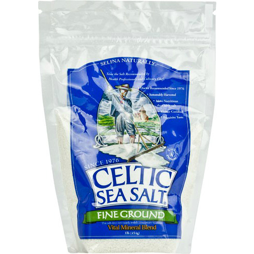 CELTIC SEA SALT: Fine Ground Sea Salt Bag 16 oz