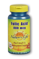 Folic acid 800 mcg, 250ct