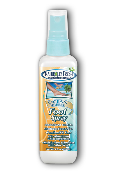 NATURALLY FRESH: Deodorant Foot Spray Ocean Breeze 4 oz