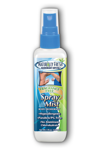 NATURALLY FRESH: Spray Mist Fragrance Free 4 oz