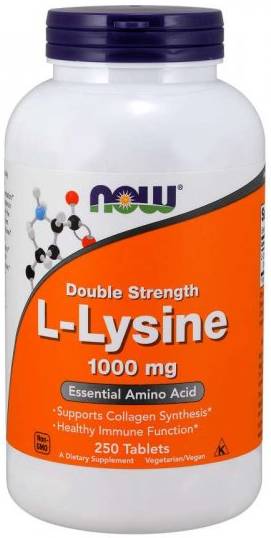 NOW: L-Lysine 1000mg Double Strength 250 Tabs