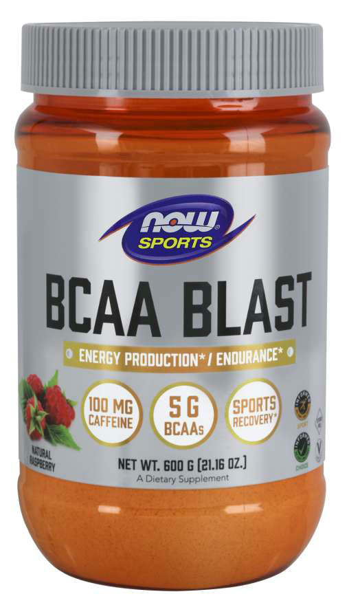 NOW: BCAA Blast Powder Natural Raspberry Flavor 600 Grams