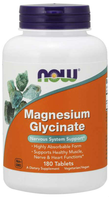 NOW: Magnesium Glycinate 180 Tablets