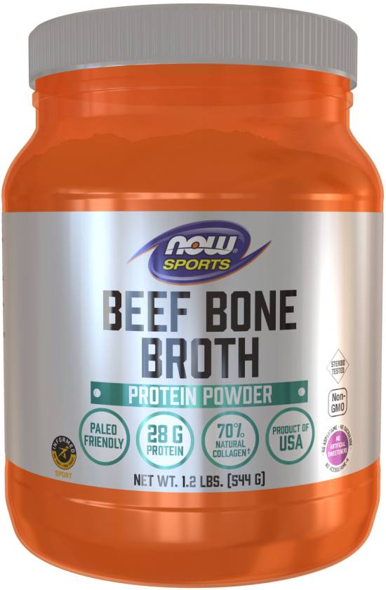 NOW: Beef Bone Broth Pure Powder 1.2lbs