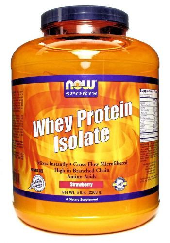 NOW: WHEY PROTEIN ISOLATE STRAWBERRY 5 LBS