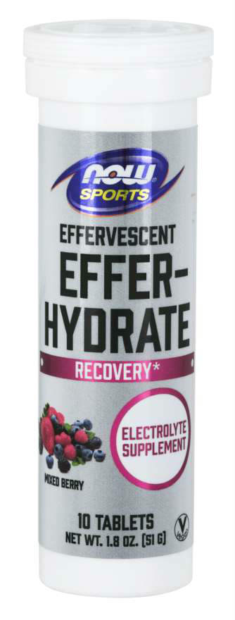 NOW: Effer Hydrate Effervescent Mixed Berry 10 Tabs / Tube