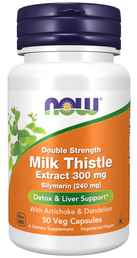 NOW: Milk Thistle Extract 300mg Double Strength 50 VCAPS