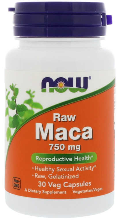 NOW: Raw Maca Root 750mg 30 Veg Caps