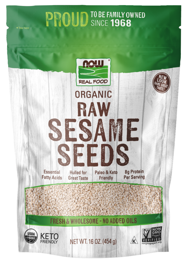 NOW: Sesame Seeds Organic & Raw 1 LB