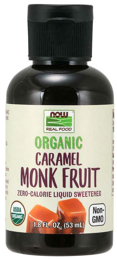 NOW: Monk Fruit Liquid Caramel Organic 1.8fl oz