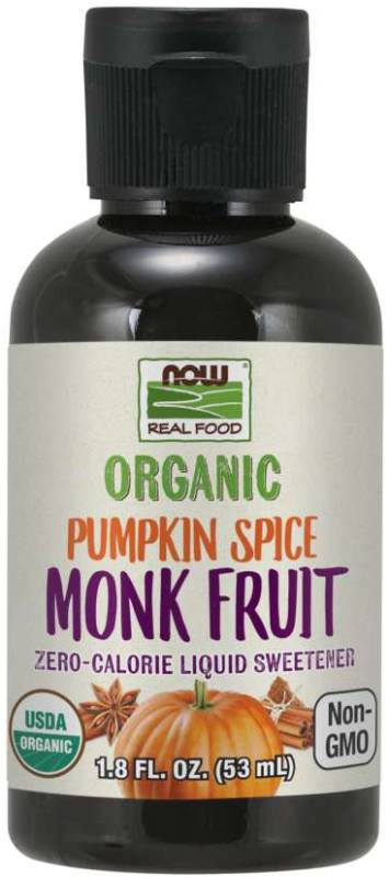 NOW: Organic Liquid Monk Fruit Pumpkin Spice 1.8 fl oz