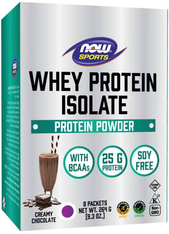 NOW: Whey Protein Isolate Chocolate 8 Pkt / Box