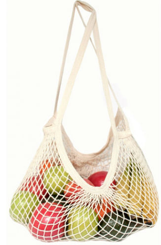 ECO-BAGS PRODUCTS: String Bag Long Handle Organic Cotton Natural 1 bag