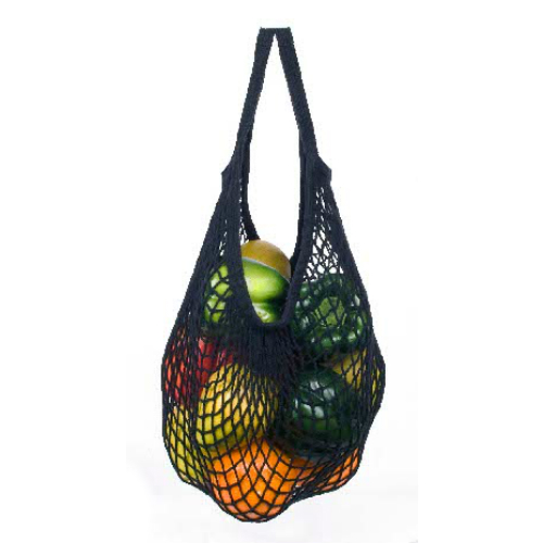 ECO-BAGS PRODUCTS: String Bags - Natural Cotton Black Tote Handle 1 bag