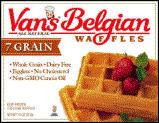 BELGIAN WAFFLES,7 GRAIN Case of 12 / 7.5 OZ from Van's International Foods
