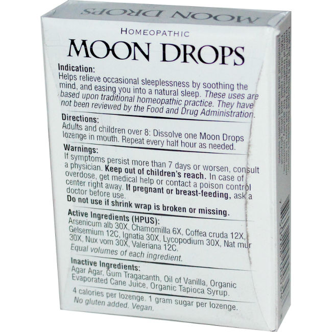 Moon Drops (Sleep) 30 lozenge, 4.33ea from HISTORICAL REMEDIES!