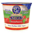 Yogurt buffalo milk omega-3 strawberry