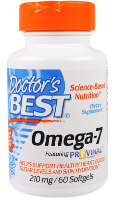 Doctors Best: Omega 7 Featuring Provinal 210mg 60 Sosftgel
