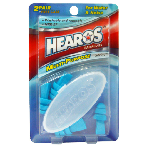 HEAROS: Ear Plugs Water & Noise Protection 4pc w/case 4 pc