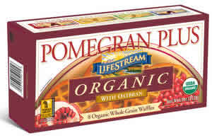 Waffle organic pomegran plus Case of 12 / 11 OZ from LifeStream