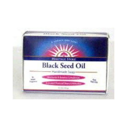 Heritage Store: Black Seed Soap (Fragrance Free) 3.5 oz Bar