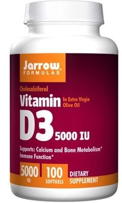 JARROW: Vitamin D3 5000 IU 100 SFTGELS