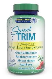 BRIGHTCORE NUTRITION: Sweet Trim Weight Loss/Energy 180 cap