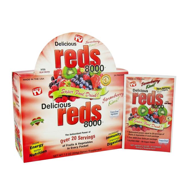 Delicous reds 8000 strawberry-kiwi flavor
