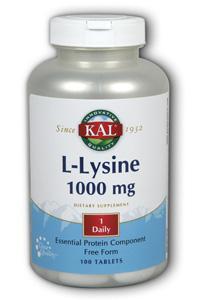 Kal: L-Lysine 100ct 1000mg