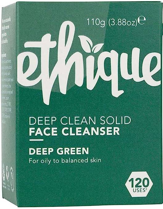 ETHIQUE: Solid Face Cleanser For Oily To Normal Skin Deep Green 3.52 OUNCE