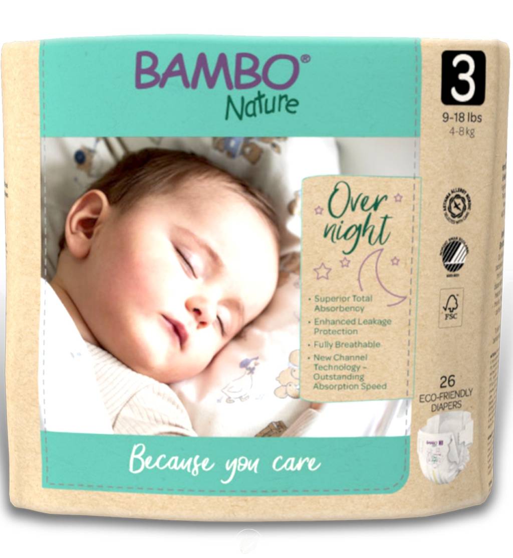 BAMBO NATURE: Bambo Nature Overnight Diapers Size 3 26 CT