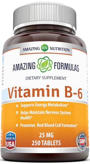 AMAZING NUTRITION: Amazing Formulas Vitamin B6 25 mg 250 TABLET
