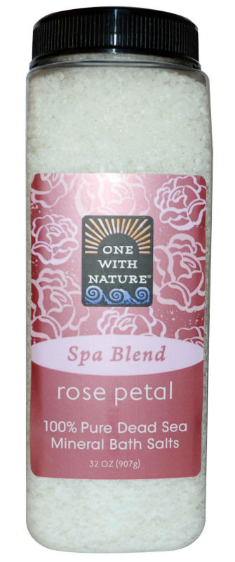 ONE WITH NATURE: Bath Salts Rose Petal 32 oz