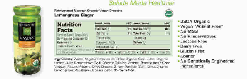DRESSING,OG,LMNGRASS GNGR Case of 6 / 10.5 OZ from Nasoya Foods