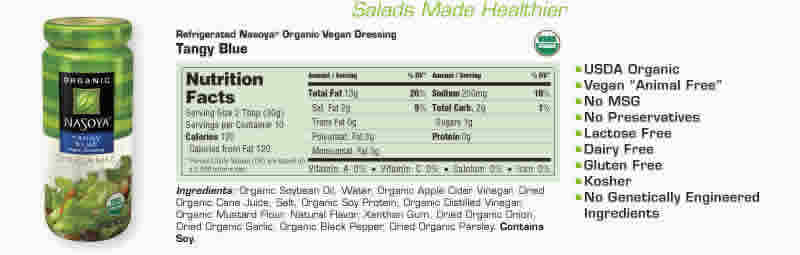 DRESSING,OG,TANGY BLUE Case of 6 / 10.5 OZ from Nasoya Foods