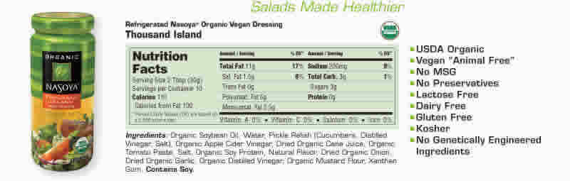 DRESSING,OG,THOUSAND ISND Case of 6 / 10.5 OZ from Nasoya Foods