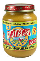 Earths Best (Hain): Jr,og,sprg veggies&pasta 6 OZ