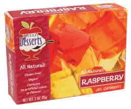 Jel dessert,raspberry Case of 24 / 3 OZ from Natural Desserts