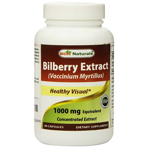 Best Naturals: Bilberry Extract 1000 mg 90 cap