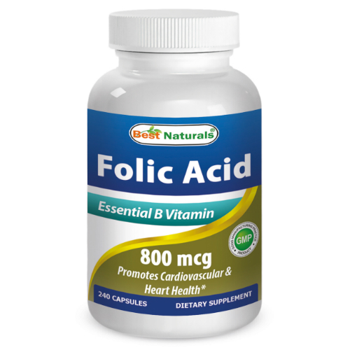 Best Naturals: Folic Acid 800 mcg 240 cap