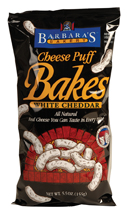 CHEESE PUFF BAKES,WHT CHD Case of 12 / 5.5 OZ from Barbaras Bakery