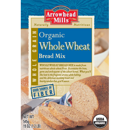 BREAD MIX,OG,WHOLE WHEAT Case of 12 / 19 OZ from Arrowhead Mills