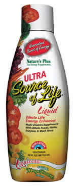 Ultra Source of Life Liquid Mango Pineapple 8 oz. Travel Size from Natures Plus