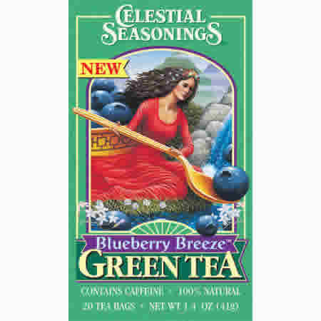 Green tea,bluebry breeze Case of 6 / 20 BAG from Celestial Seasoning