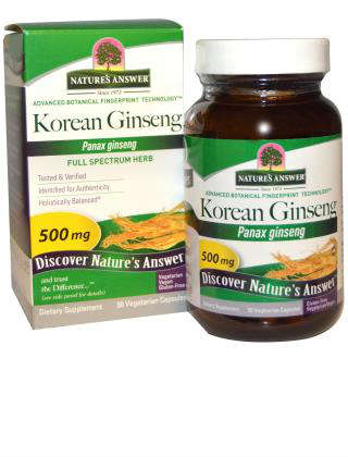 NATURE'S ANSWER: Ginseng Root Korean 50 VGC