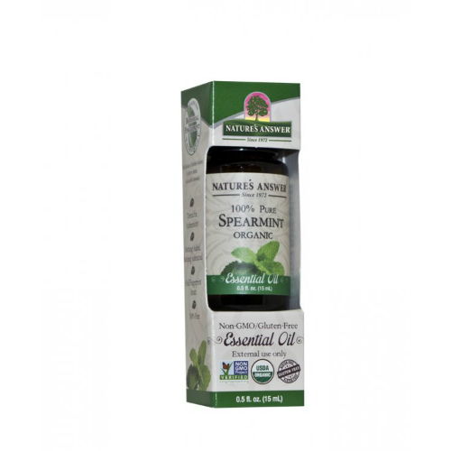 NATURE'S ANSWER: Organic Spearmint Essential Oil 0.5 oz